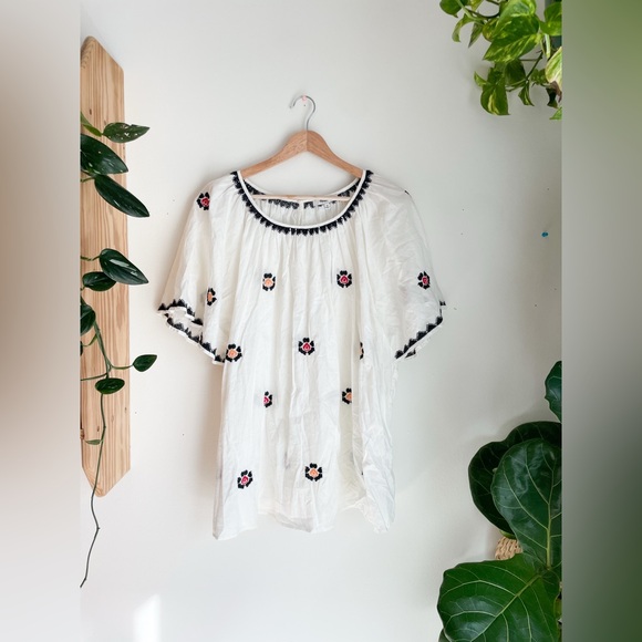 Madewell Nancy Embroidered Flutter Sleeve top size 2X - Picture 8 of 8